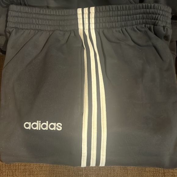 Adidas Black Hooded Sweatsuit with White Stripes - Picture 4 of 8